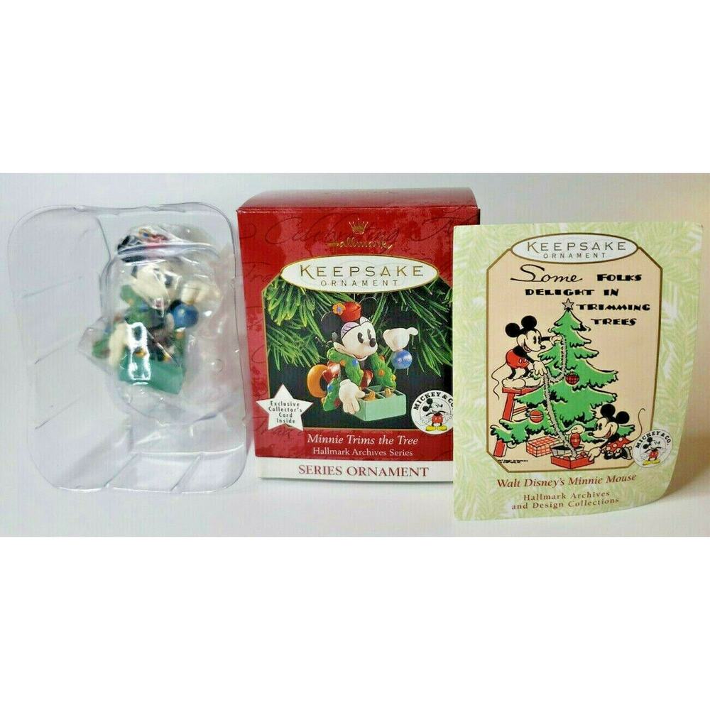 1999 Hallmark Keepsake‎ Minnie Trims Tree Disney Mickey Mouse Ornament U119 4059